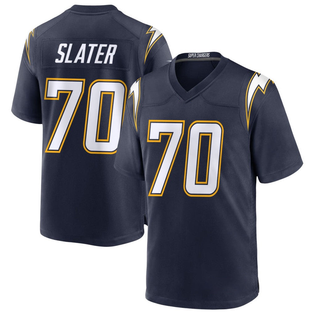 LA.Chargers #70 Rashawn Slater Player Navy Alternate Home Game STECN Stitched Jerseys