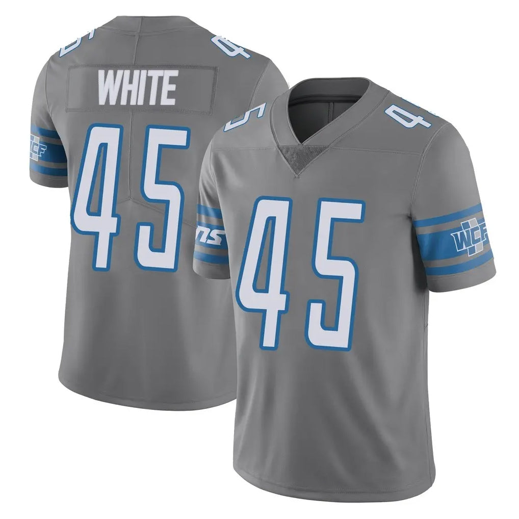 D.Lions #45 Devin White Player Gray Vapor Untouchable Limited Home Game STECN Stitched Jerseys