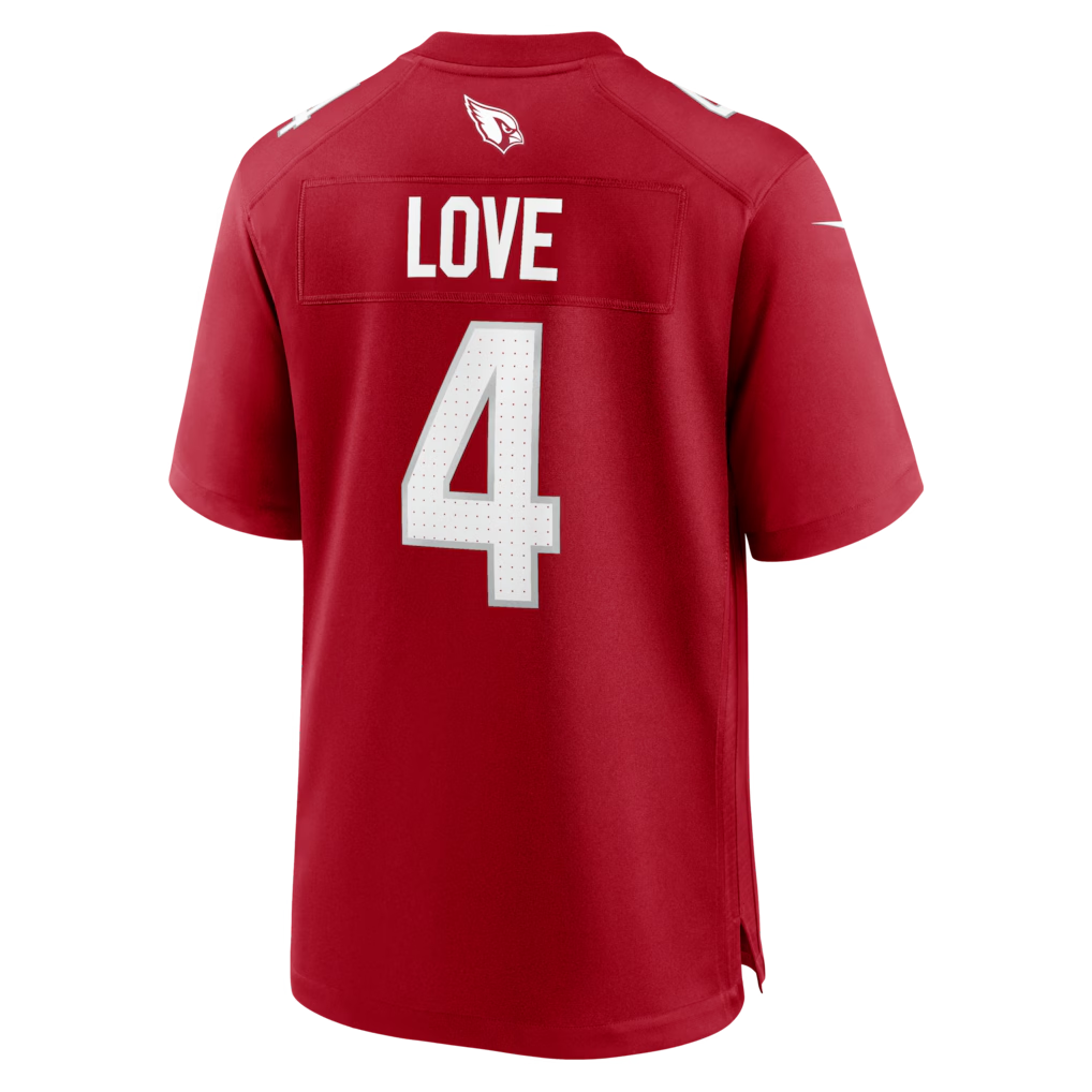 STECN A.Cardinals #4 Jeremiyah Love Red Game Player Stitched Jersey