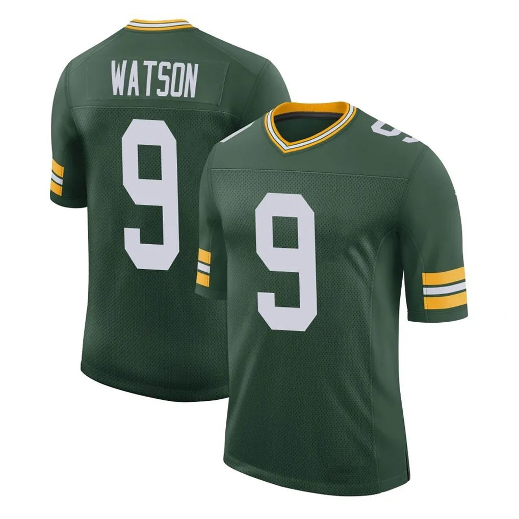 GB.Packers #9 Christian Watson Player Green Limited Classic Home Game STECN Stitched Jerseys