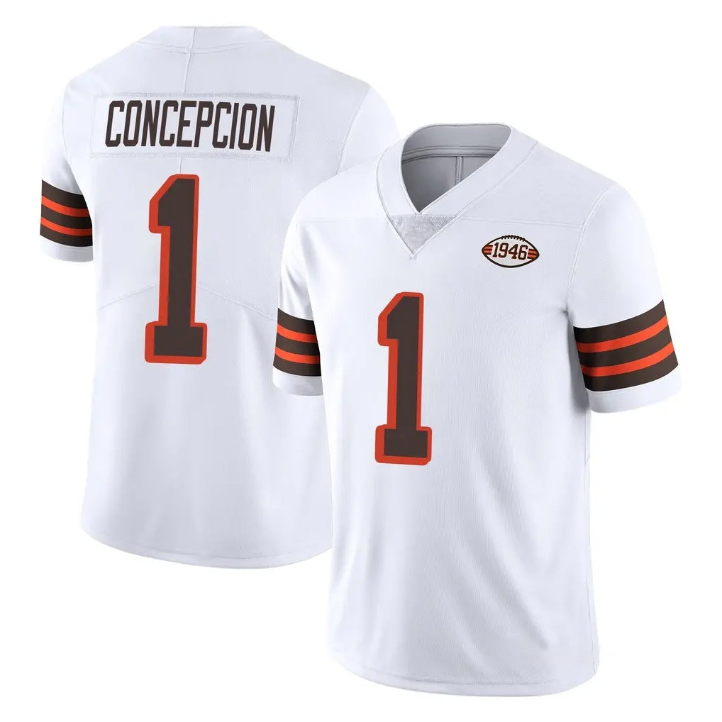 C.Browns #1 KC Concepcion Player White Limited  Vapor 1946 Collection Alternate Game STECN Stitched Jerseys