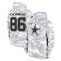 D.Cowboys #86 Luke Schoonmaker Player Arctic Camo Salute to Service Hoodies Limited Game STECN Stitched Jerseys