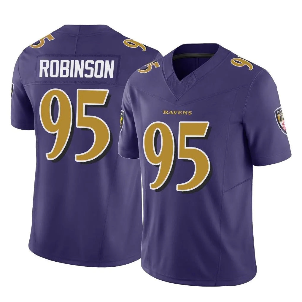 B.Ravens #95 Tavius Robinson Player Purple Vapor F.U.S.E. Limited STECN Stitched Jerseys