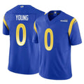 LA.Rams #0 Byron Young Player Royal Limited Vapor F.U.S.E. Home Game STECN Stitched Jerseys