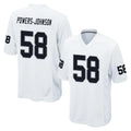 LV.Raiders #58 Jackson Powers-Johnson Player White Home Game STECN Stitched Jerseys