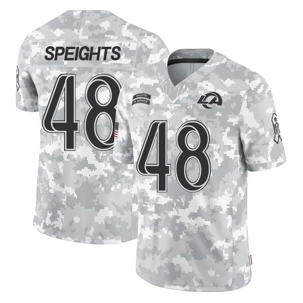 LA.Rams #48 Omar Speights Player Arctic Camo Salute To Service Limited Game STECN Stitched Jerseys