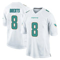 M.Dolphins #8 JuJu Brents Player White Home Game STECN Stitched Jerseys