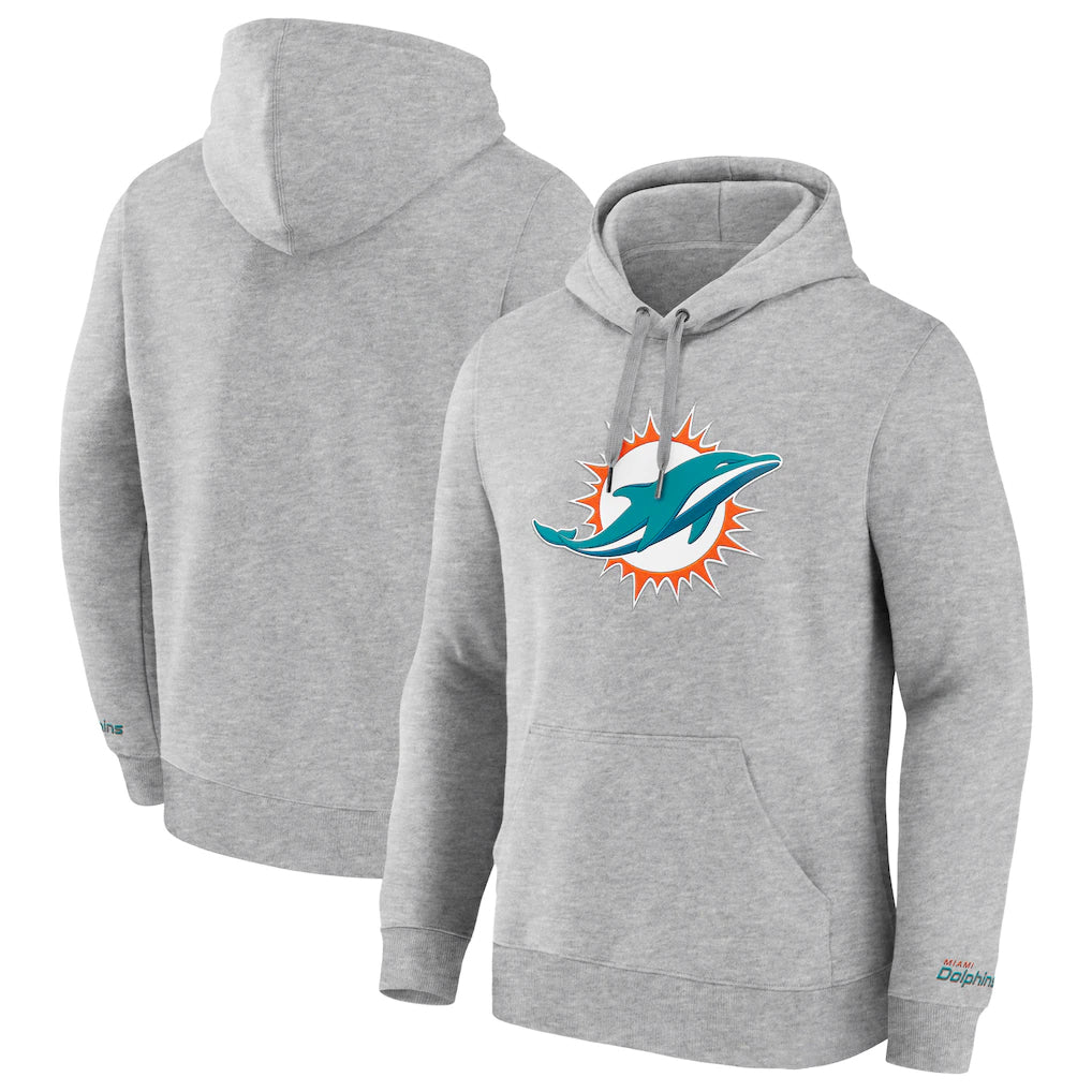 M.Dolphins ## Dolphins Blank Player Gray LOGO Pullover Hoodies Limited STECN Stitched Jerseys