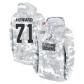 C.Browns #71 Tytus Howard Player Arctic Camo Salute to Service Hoodies Limited Game STECN Stitched Jerseys