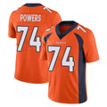 D.Broncos #74 Ben Powers Player Orange Color Vapor Untouchable Limited Game STECN Stitched Jerseys