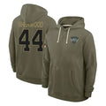 NY.Jets #44 Jamien Sherwood Player Olive Salute to Service Pullover Hoodies Limited STECN Stitched Jerseys