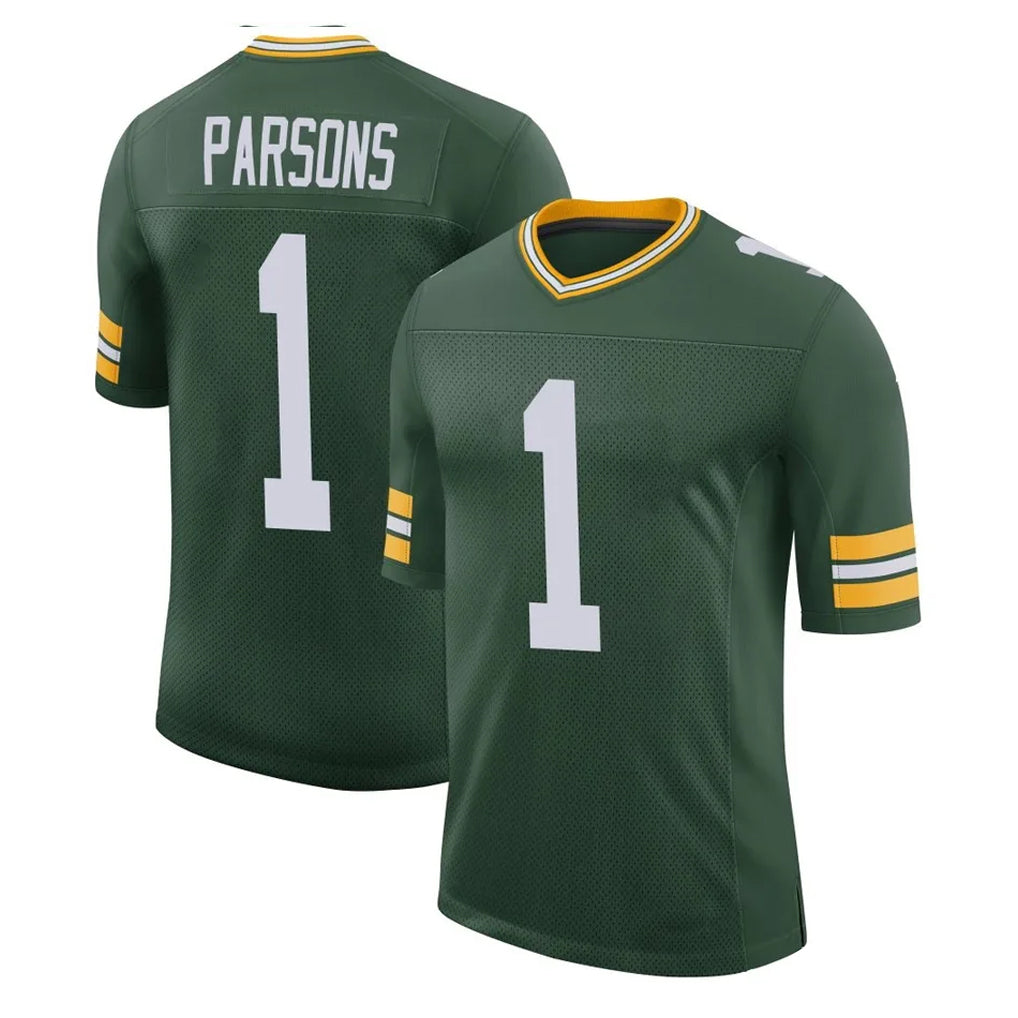 GB.Packers #1 Micah Parsons Player Green Limited Classic Home Game STECN Stitched Jerseys