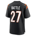 STECN C.Bengals #27 Jordan Battle Black Team Game Jersey