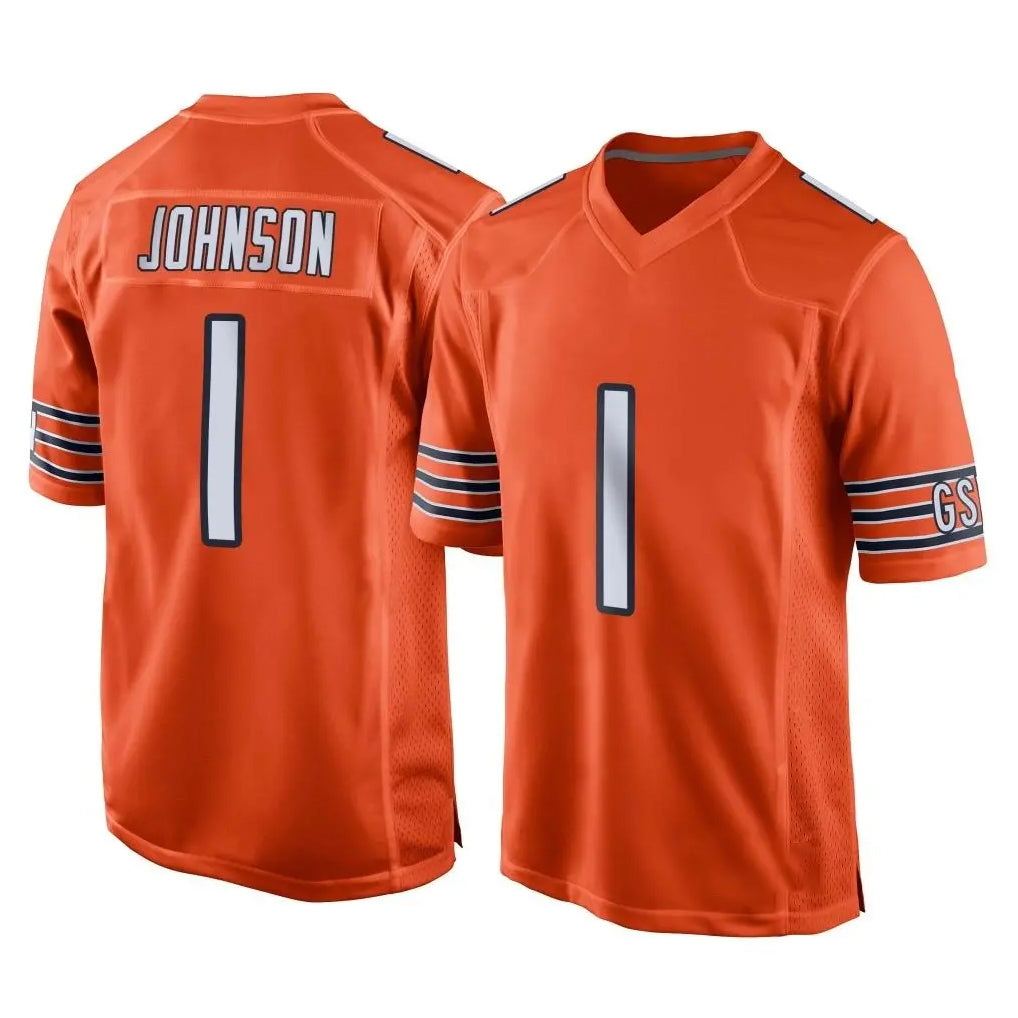 C.Bears #1 Jaylon Johnson Player Orange Home Game STECN Stitched Jerseys