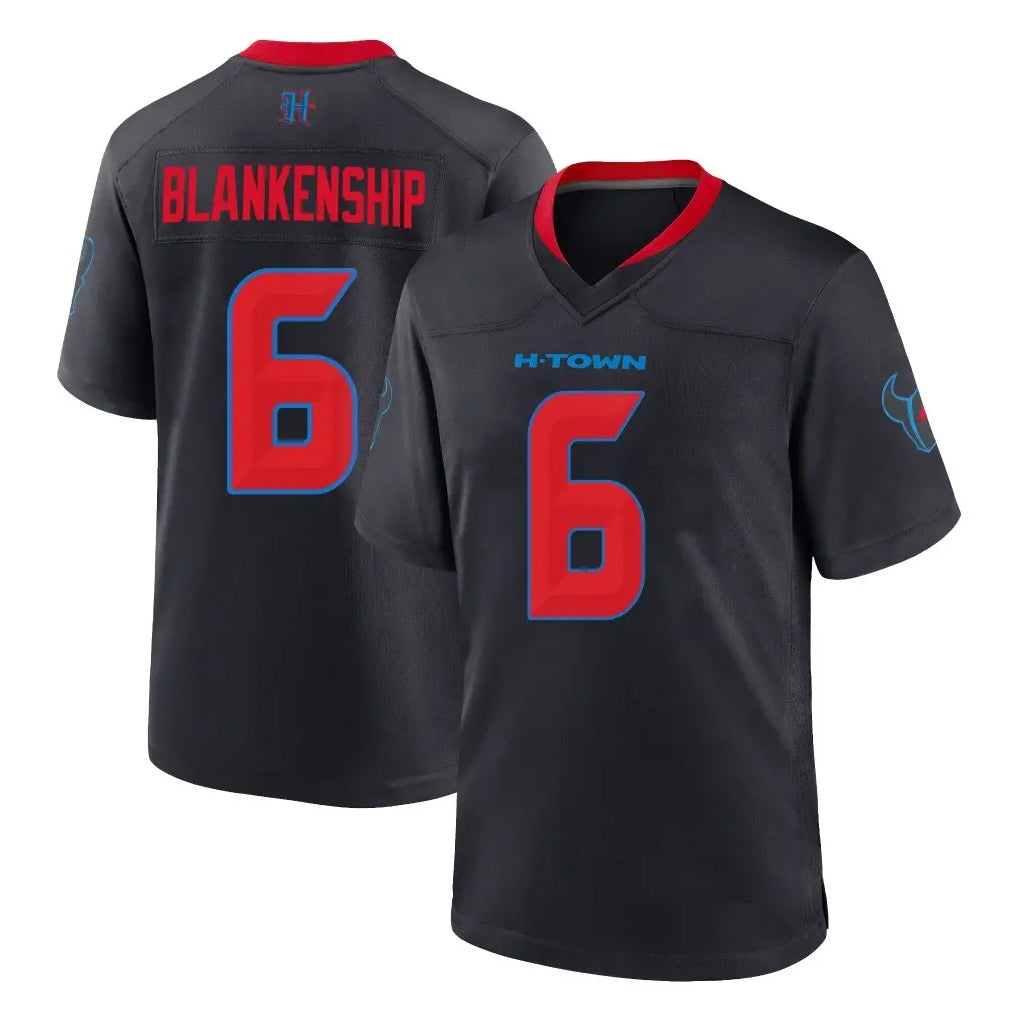 H.Texans #6 Reed Blankenship Player Navy 2nd Alternate Home Game STECN Stitched Jerseys