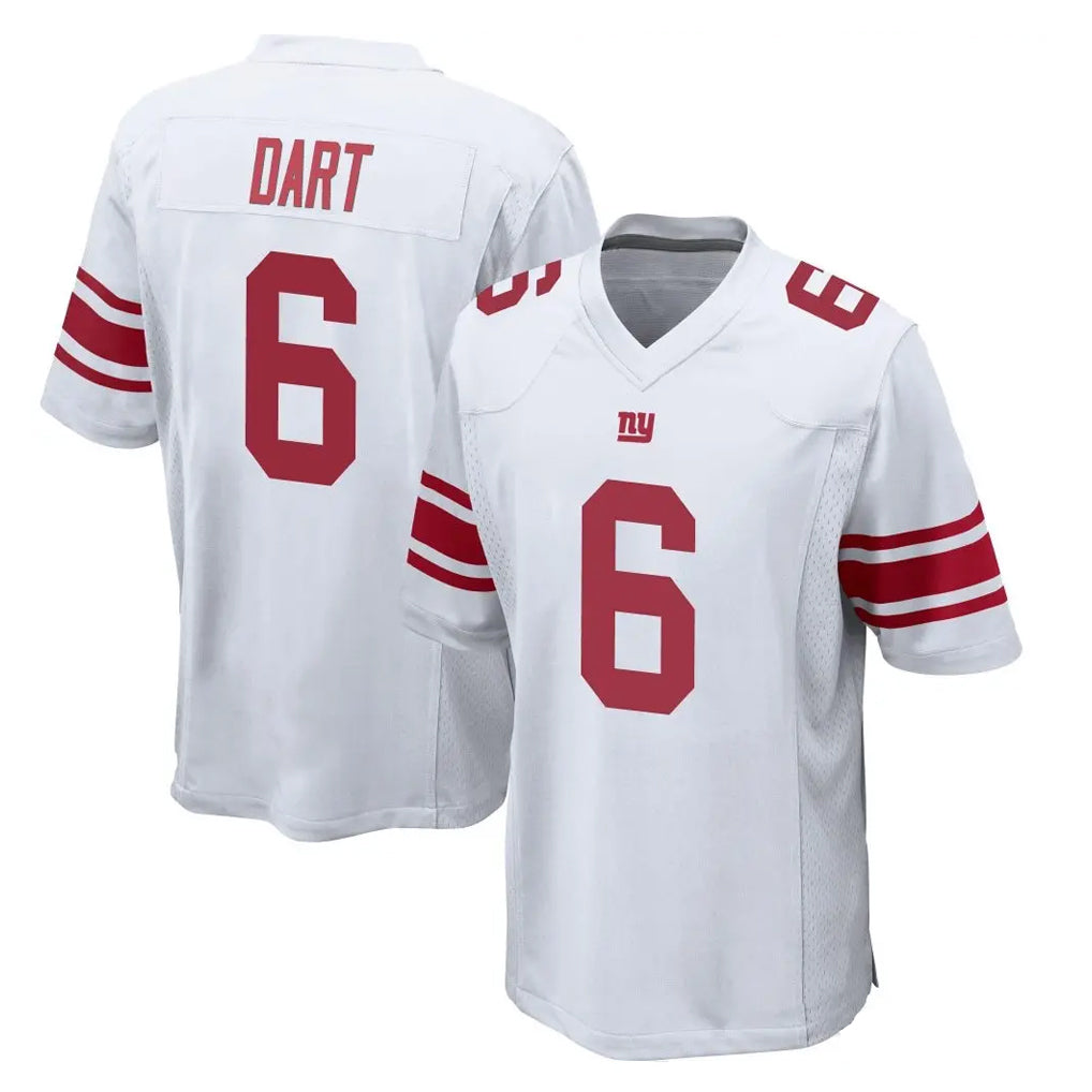 NY.Giants #6 Jaxson Dart Player White Home Game STECN Stitched Jerseys
