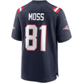 STECN NE.Patriots #81 Randy Moss Navy Game Retired Player Jersey