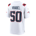 STECN NE.Patriots #50 Mike Vrabel White Game Retired Player Jersey