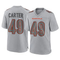 C.Bengals #49 Barrett Carter Player Gray Atmosphere Fashion Game STECN Stitched Jerseys
