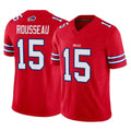 B.Bills #15 Greg Rousseau Player Red Vapor F.U.S.E. Jersey Limited Home Game STECN Stitched Jerseys