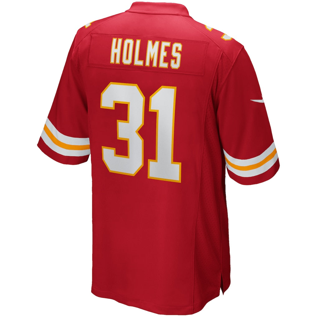 STECN KC.Chiefs #31 Priest Holmes Red Game Retired Player Jersey