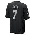 STECN LV.Raiders #7 Geno Smith Black Game Player Jersey