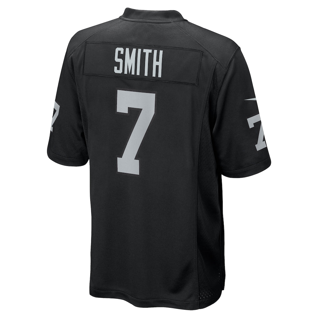 STECN LV.Raiders #7 Geno Smith Black Game Player Jersey