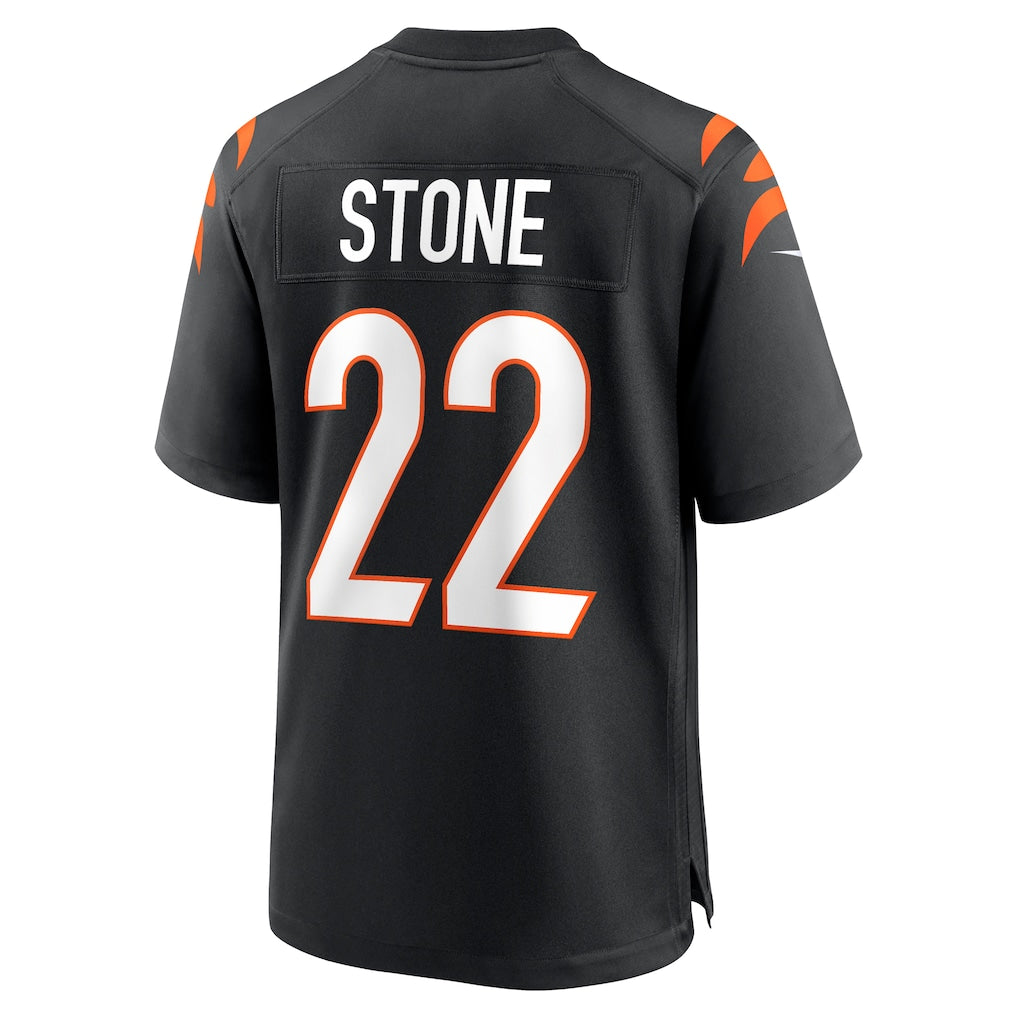 STECN C.Bengals #22 Geno Stone Black Game Jersey