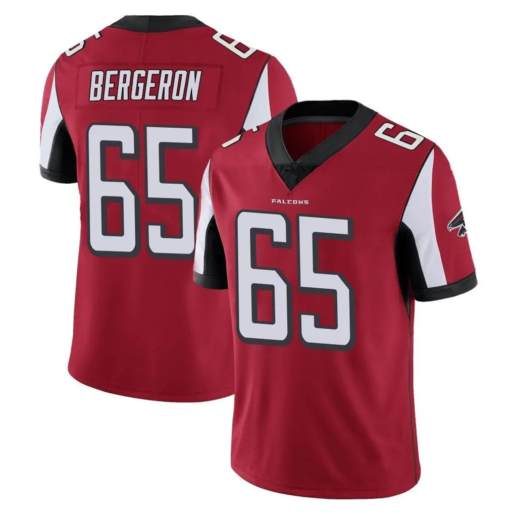 A.Falcons #65 Matthew Bergeron Player Red Color Vapor Untouchable Limited Home Game STECN Stitched Jerseys