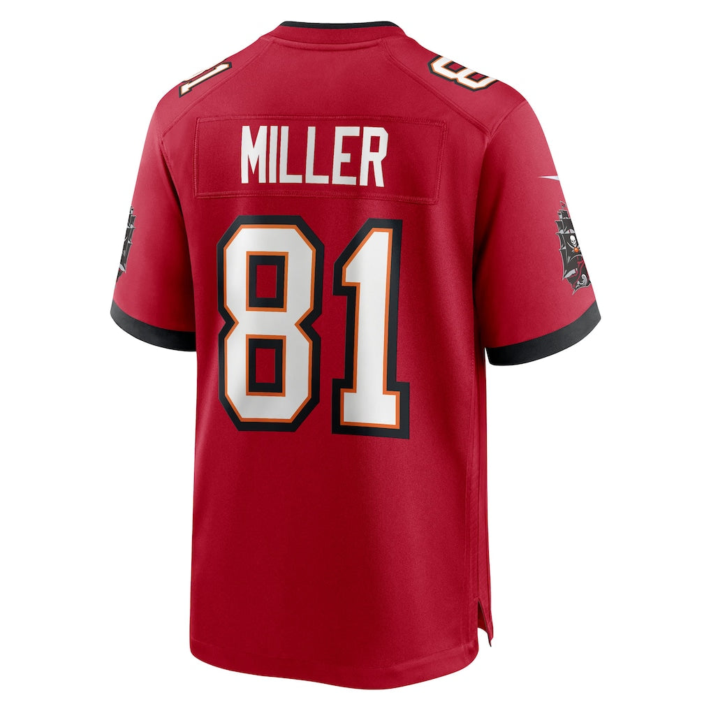 STECN TB.Buccaneers #81 Ryan Miller Red Team Game Jersey
