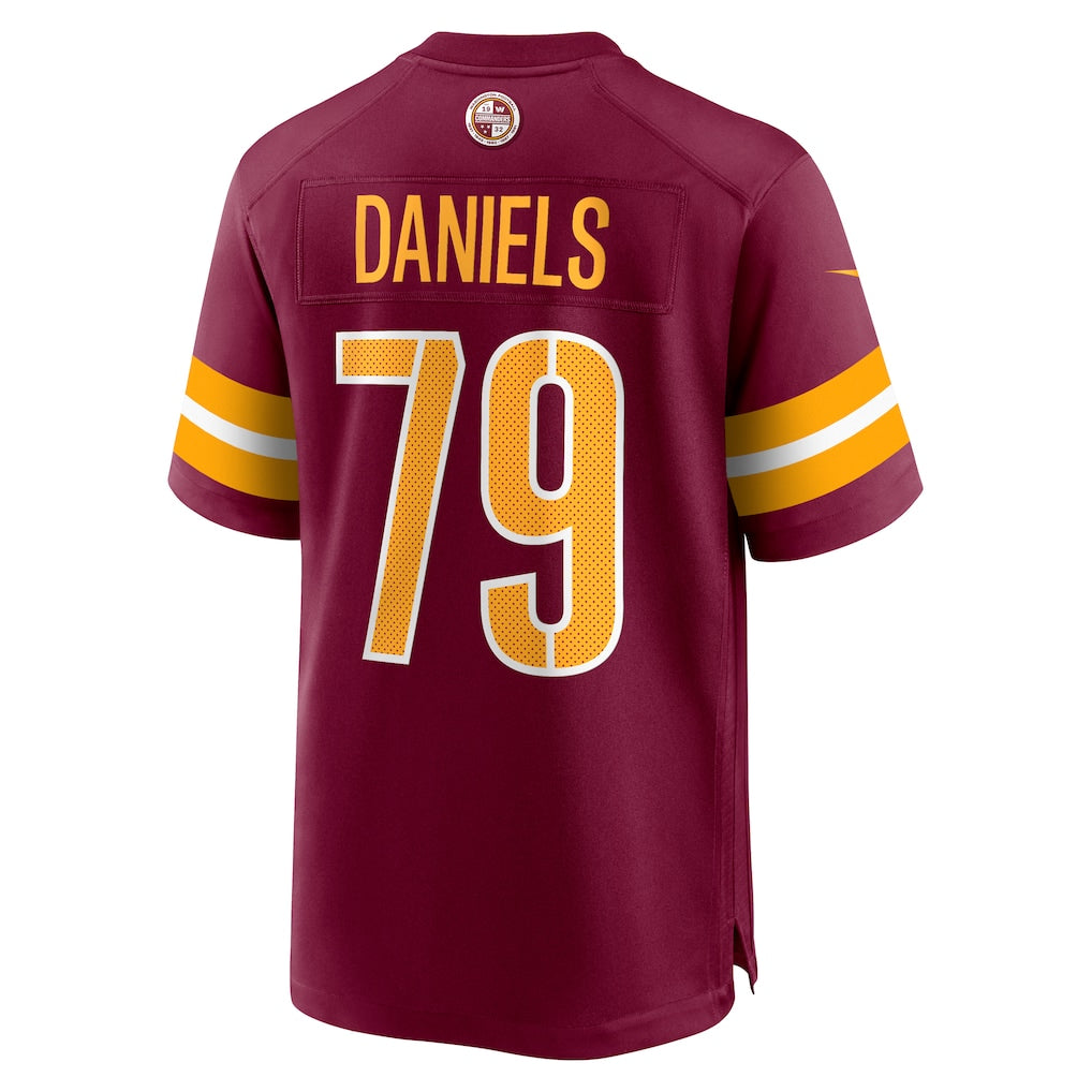 STECN W.Commanders #79 Braeden Daniels Burgundy Team Game Jersey