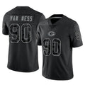 GB.Packers #90 Lukas Van Ness Player Black Reflective Limited Home Game STECN Stitched Jerseys