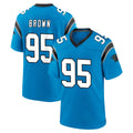 C.Panthers #95 Derrick Brown Player Blue Home Game STECN Stitched Jerseys