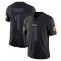 M.Vikings #1 Kyler Murray Player Black Impact LImited Home Game STECN Stitched Jerseys
