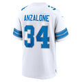 STECN D.Lions #34 Alex Anzalone White Game Jersey