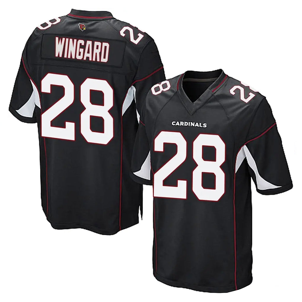 A.Cardinals #28 Andrew Wingard Player Black Home Game STECN Stitched Jerseys