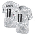 LA.Chargers #11 Cameron Dicker Player Arctic Camo Salute To Service Limited Game STECN Stitched Jerseys