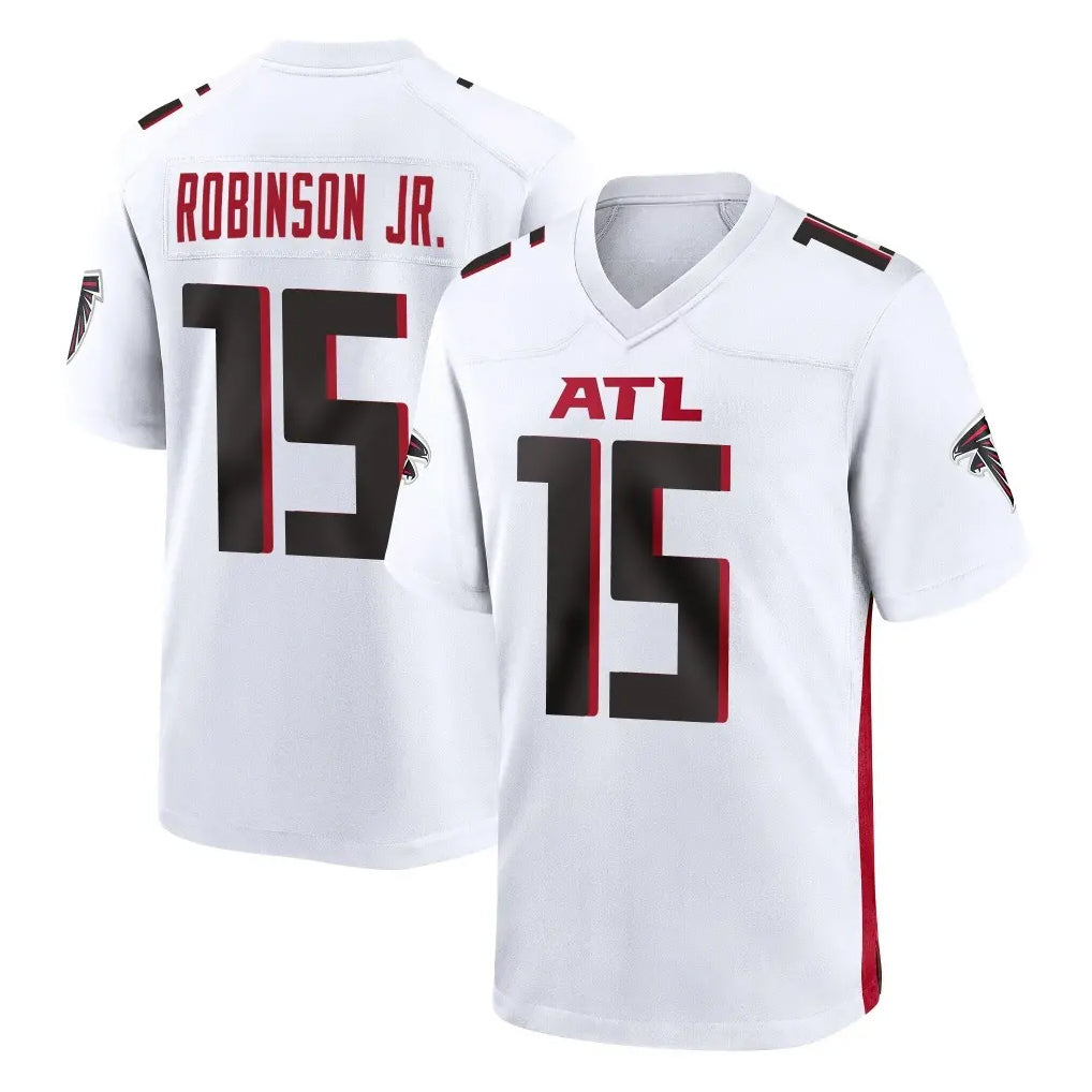 A.Falcons #15 Brian Robinson Player White Home Game STECN Stitched Jerseys