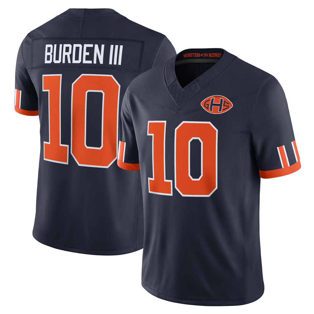 C.Bears #10 Luther Burden III Player Navy Limited 2026 Rivalries Collection Home Game STECN Stitched Jerseys