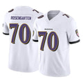B.Ravens #70 Roger Rosengarten Player White Vapor F.U.S.E. Limited Home Game STECN Stitched Jerseys