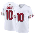 A.Cardinals #10 Josh Sweat Player White Home Game STECN Stitched Jerseys