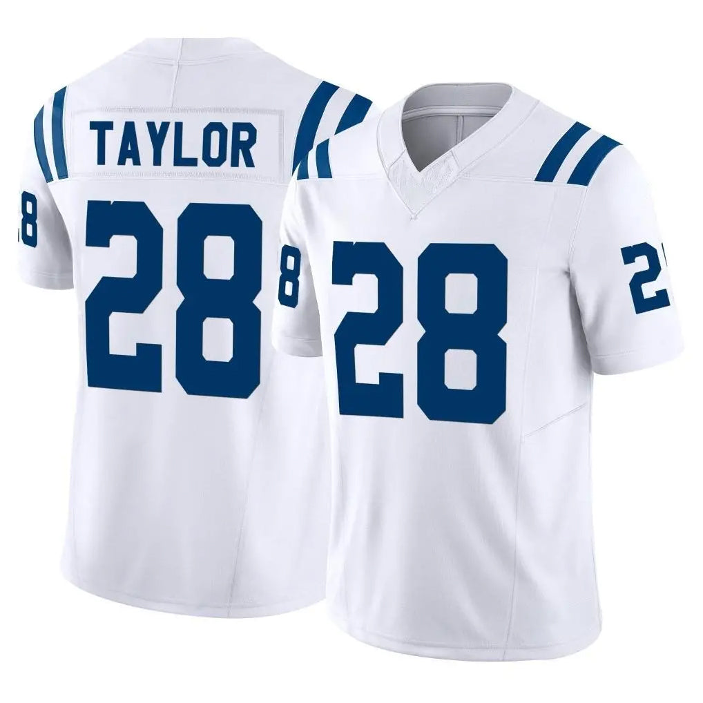 IN.Colts #28 Jonathan Taylor Player White Limited Vapor F.U.S.E. Home Game STECN Stitched Jerseys