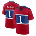 NY.Giants #1 Malik Nabers Player Red Century Home Game STECN Stitched Jerseys