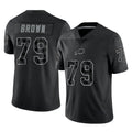 B.Bills #79 Spencer Brown Player Black RFLCTV Limited STECN Stitched Jerseys