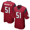 H.Texans #51 Will Anderson Jr. Player Red Home Game STECN Stitched Jerseys