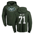 NY.Jets #71 Josh Myers Player Green LOGO Pullover Hoodies Limited Game STECN Stitched Jerseys
