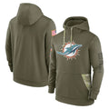 M.Dolphins ## Dolphins Blank Player Olive Salute to Service Pullover Hoodies Home Game STECN Stitched Jerseys