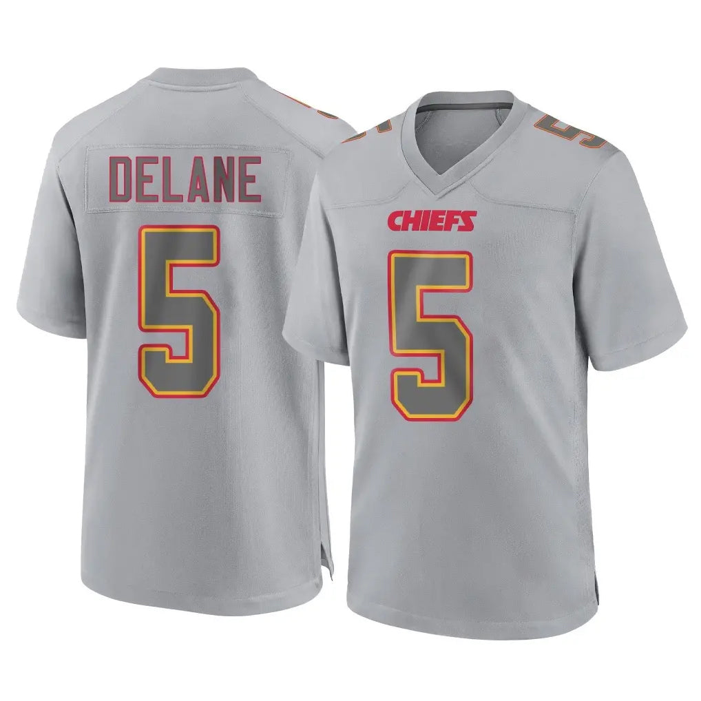 KC.Chiefs #5 Mansoor Delane Player Gray Atmosphere Fashion Game STECN Stitched Jerseys