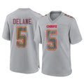 KC.Chiefs #5 Mansoor Delane Player Gray Atmosphere Fashion Game STECN Stitched Jerseys