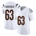 C.Bengals #63 Dylan Fairchild Player White Vapor F.U.S.E. Limited Home Game STECN Stitched Jerseys